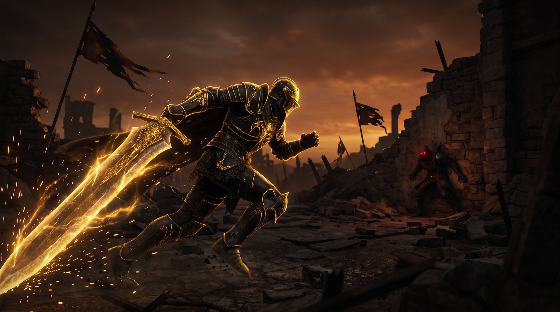 Yandex aggressive early game snowball in BLAST Slam VIII Day 3, armored hero charging with a golden sword