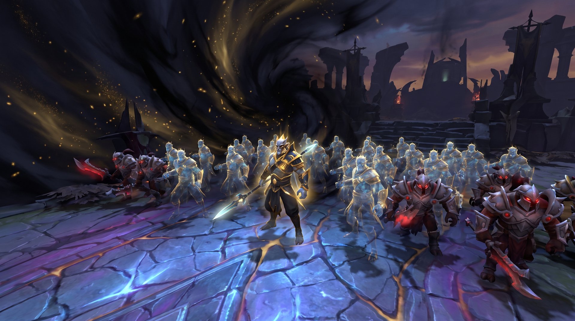 Phantom Lancer with Mega Creeps in Dota 2 late game