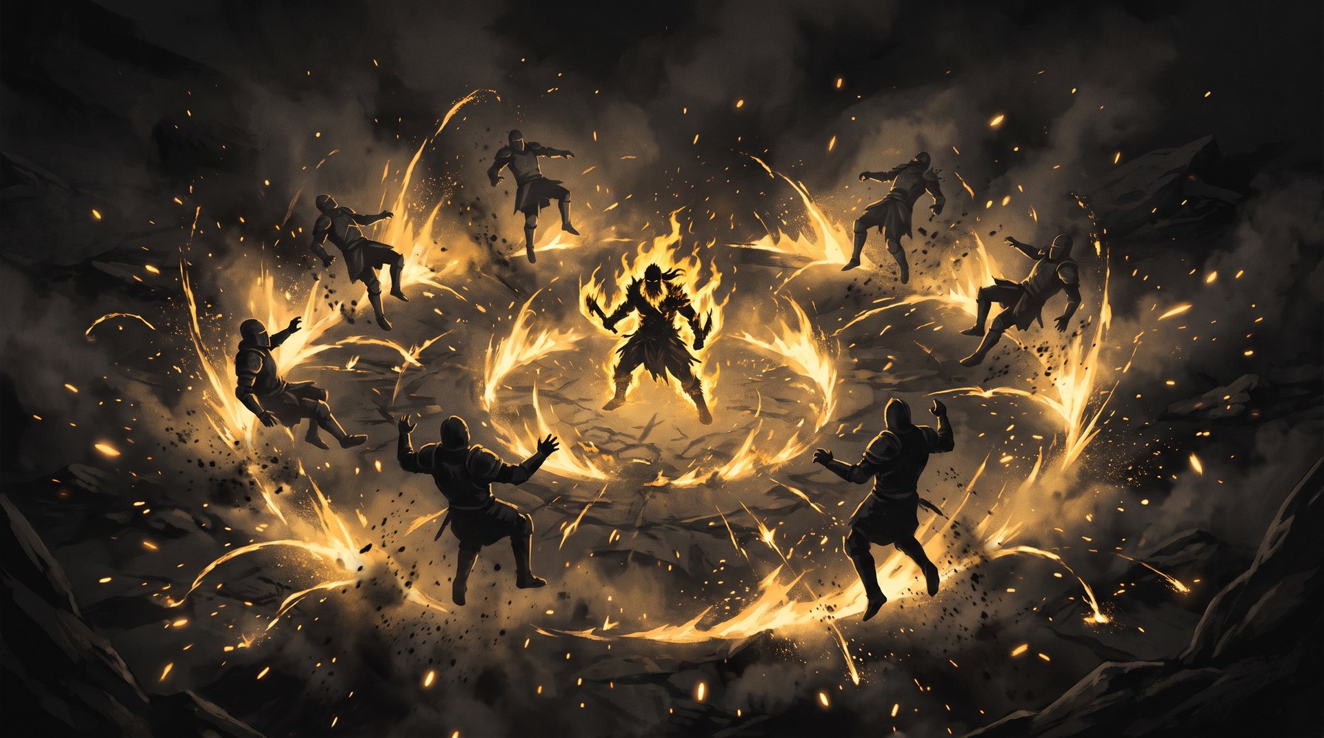 Huskar Inner Fire shockwave knocking back enemy heroes in Dota 2