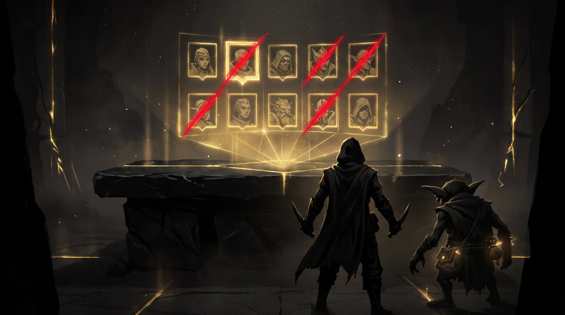 PARI Universe draft data: banned hero portraits on the draft board