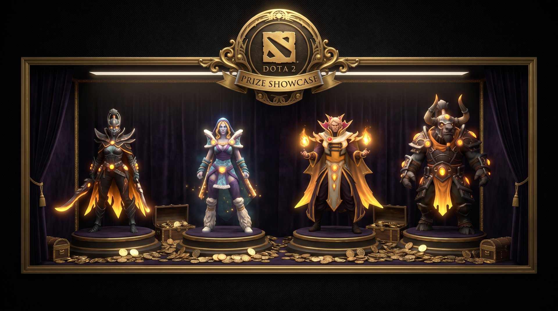 Dota 2 cosmetic sets available in the Candyworks Caravan exchange