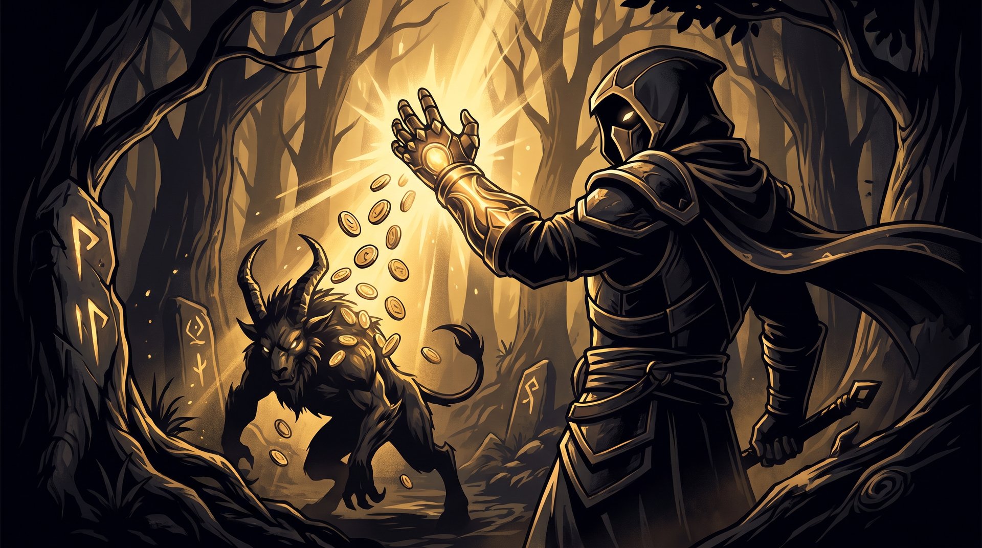 Dota 2 carry hero using Hand of Midas transmute in the jungle